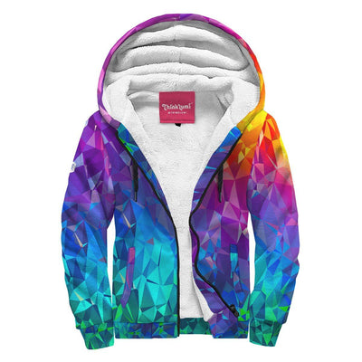 Rainbow Prism Sherpa Hoodie - Lumi Prints
