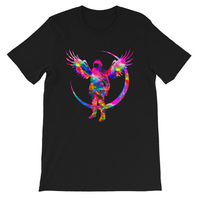Angel Black Short-Sleeve Unisex T-Shirt - Lumi Prints